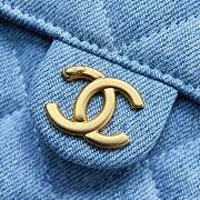 Chanel Cruise 25C Bag Blue Denim Hobo 30x26x14cm - 5