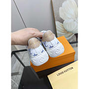 Louis Vuitton LV Blue Logo Trainer Sneaker White - 5