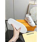Louis Vuitton LV Blue Logo Trainer Sneaker White - 4