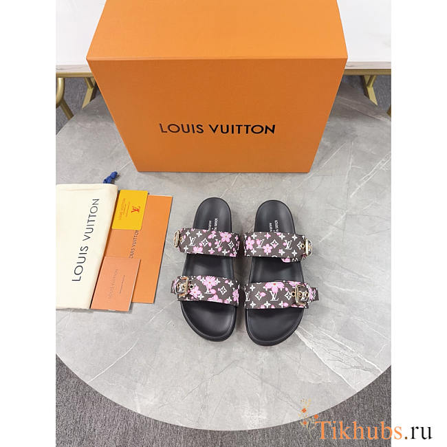 Louis Vuitton LV Bom Dia Flat Comfort Mule Sakura Brown - 1