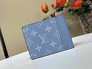 Louis Vuitton LV Multiple Wallet Blue 11.5x9x1.5cm - 3
