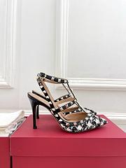 Valentino Rockstud Pumps Fabric Heel 10cm - 4