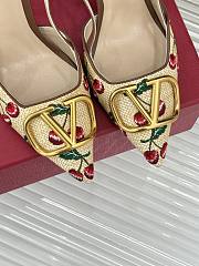 Valentino Vlogo Cherryfic 80mm Back Strap Pumps - 5