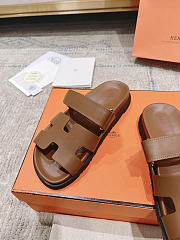 Hermes Chypre Dark Brown Sandal - 5