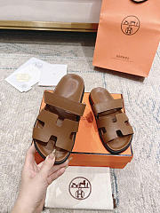 Hermes Chypre Dark Brown Sandal - 3