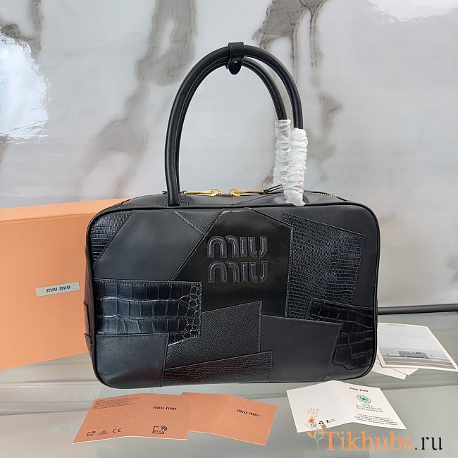 Miu Miu Leather Patchwork Top-handle Bag 34x23x12cm - 1