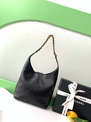 Chanel Small Hobo Bag Black 27x23x21cm - 3