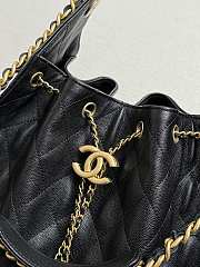 Chanel Medium 25C Hobo Bag Black Caviar Gold 40x30x15cm - 4