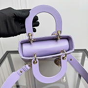 Dior Small Lady Bag Light Purple Gold 20cm (Youtuber Review) - 5