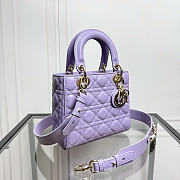 Dior Small Lady Bag Light Purple Gold 20cm (Youtuber Review) - 2