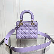 Dior Small Lady Bag Light Purple Gold 20cm (Youtuber Review) - 3