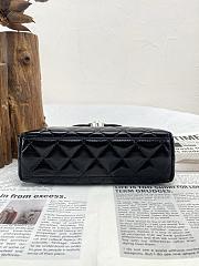 Chanel Kelly Bag Black Lambskin Silver 19x13x7cm - 4