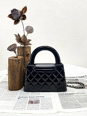 Chanel Kelly Bag Black Lambskin Silver 19x13x7cm - 2
