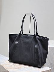 YSL Rive Gauche Canvas Tote Bag Black 40-60×30×20cm - 4