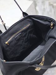 YSL Rive Gauche Canvas Tote Bag Black 40-60×30×20cm - 2