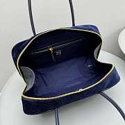 Miu Miu Beau Corduroy Top-handle Bag Blue 34x20x10cm - 3