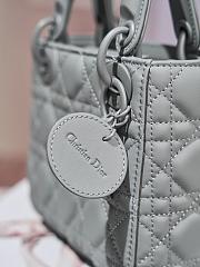 Dior Mini Lady Bag Grey Matte 17cm - 2
