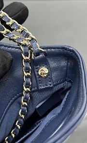 Chanel Nano 31 Bag Leather Navy Blue 20.5x17.5cm - 2