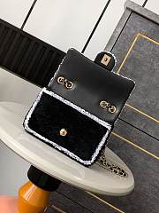 Chanel Flap Bag Sequins Black Gold 20cm - 4