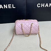 Chanel 25P Clutch With Chain Black Pink 18.5x11.5x11cm - 4