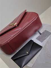 YSL Loulou Medium Matelassé Lambskin Red 29x17x8cm - 3