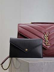 YSL Loulou Medium Matelassé Lambskin Red 29x17x8cm - 2