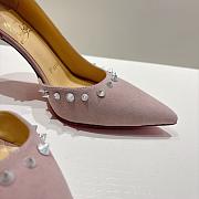 Christian Louboutin Anjalina 85 Pink Suede Heel 8.5cm - 3