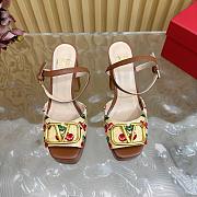Valentino Garavani VLogo 115 Raffia-effect Platform Sandals - 4