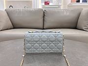 Dior Mini Miss Bag Lambskin Light Blue 21x11.5x4.5cm - 5