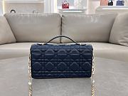 Dior Mini Miss Bag Lambskin Navy Blue 21x11.5x4.5cm - 6