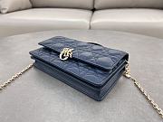 Dior Mini Miss Bag Lambskin Navy Blue 21x11.5x4.5cm - 4