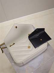 YSL Loulou Small Matelassé Lambskin White 24x14x6cm - 6