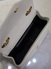 YSL Loulou Small Matelassé Lambskin White 24x14x6cm - 4