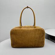 Miu Miu Beau Corduroy Top-handle Bag Beige 34x20x10cm - 5