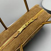 Miu Miu Beau Corduroy Top-handle Bag Beige 34x20x10cm - 3