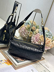Dior Medium D-Journey Bag Calfskin Black Macrocannage 33x16x15cm - 2