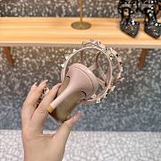 Valentino Rockstud 65 Crystal Leather Pumps Sandal - 5
