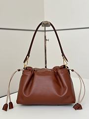 Fendi Mamma Baguette Medium Brown Leather Bag 26.5x18x8.5cm - 5