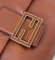 Fendi Mamma Baguette Medium Brown Leather Bag 26.5x18x8.5cm - 3