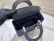Dior Medium Lady Bag Blue Denim 24cm - 3