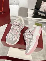 Gucci Women's Ripple Grey White Trainer Sneaker - 4