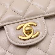 Chanel 25P Top Handle Bag Beige Gold Lambskin 20x14x6cm - 3