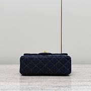 Chanel Mini Flap Bag Denim Gold 20x13x7cm - 6