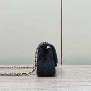Chanel Mini Flap Bag Denim Gold 20x13x7cm - 5