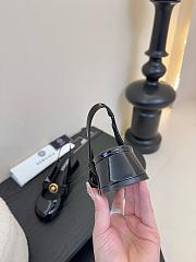 Versace Gianni Ribbon Patent Slingback Pumps Black 35mm - 5