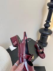 Versace Gianni Ribbon Patent Slingback Pumps Red 35mm - 4