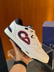 Dior Kaws B57 Dribble Low-Top Sneaker White Navy Blue - 4