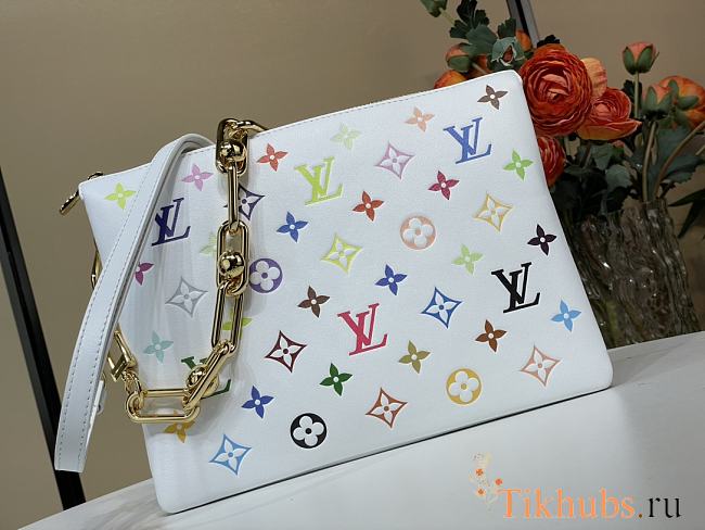 Louis Vuitton LV x TM Coussin PM White Multicolored 26x20x12cm - 1