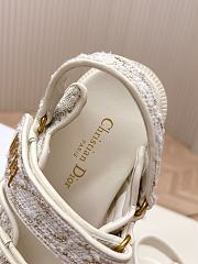 Dior Dioract Sandal White Gold Tweed - 5