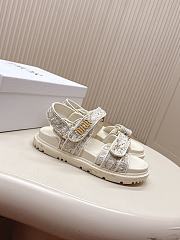 Dior Dioract Sandal White Gold Tweed - 4